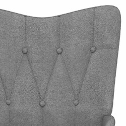 Maison Chic Chaise à bascule | Fauteuil Relax, design moderne Gris foncé Tissu -GKD47169 pas cher