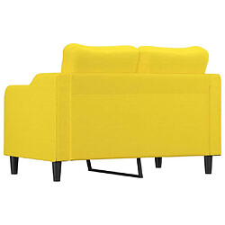 Maison Chic Canapé à 2 places,Sofa de Salon,Canapé droit Jaune clair 120 cm Tissu -GKD242903 pas cher