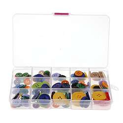 Boutons manuels d'enfants de résine de couleur mélangée par 150pcs pour le métier 006 de couture