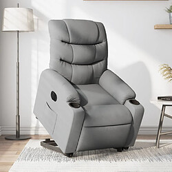 vidaXL Fauteuil inclinable électrique gris clair tissu