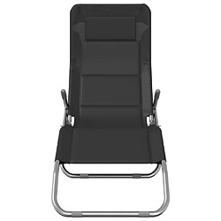 Avis vidaXL Chaises longues pliables lot de 2 noir textilène et acier