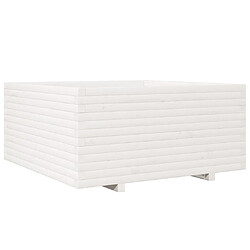 vidaXL Jardinière blanc 100x100x49,5 cm bois de pin massif