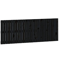 vidaXL Tête de lit murale Noir 159,5x3x60 cm Bois massif de pin