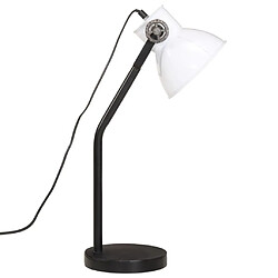 Avis vidaXL Lampe de bureau 25 W blanc 17x17x60 cm E27