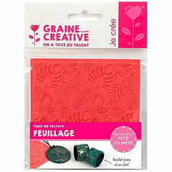 Graines Creatives 2 tapis de texture pour pâte polymère - Feuillage