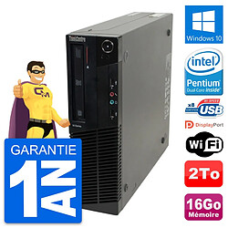 PC Lenovo ThinkCentre M82 SFF Intel G630 RAM 16Go Disque Dur 2To Windows 10 Wifi - Occasion