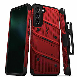 ZIZO Bolt Bundle Coque pour Galaxy S22 Plus avec Film Protecteur d'écran et dragonne Rouge