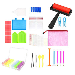 60 paquets 5D diamant peinture outils et accessoires Kits avec rouleau, bricolage strass peinture Kits pour adultes et enfants broderie artisanat décor à la maison