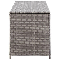 Avis vidaXL Boîte de rangement de jardin gris 120x50x60 cm résine tressée