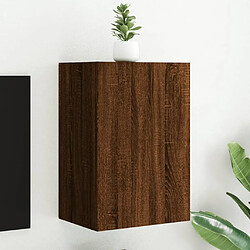 Maison Chic Meuble TV, Banc TV pour salon, Meuble de rangement mural chêne marron 40,5x30x60 cm bois d'ingénierie -GKD94062