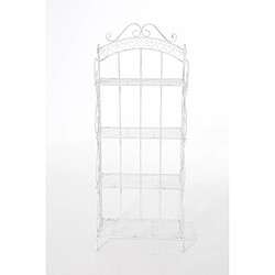 Decoshop26 Estante para plantas 4 niveles 153x61x33 cm metal blanco envejecido ETA10020