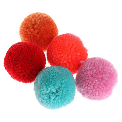 5PCS Colorful Fluffy Balls for Cat Chew Ball Toys for Cat Dog Interactive Balls