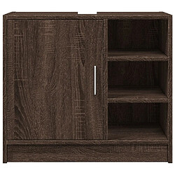 Avis vidaXL Armoire d'évier chêne marron 63x29x55 cm bois d'ingénierie