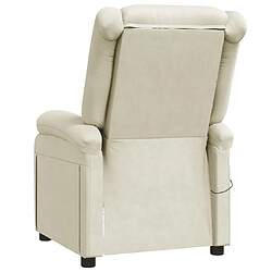 Maison Chic Fauteuil Relax pour salon, Fauteuil de massage Crème Similicuir -GKD50522 pas cher