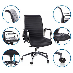 Avis Siège de bureau / Fauteuil de direction ASPERA 10, cuir Nappa noir hjh OFFICE