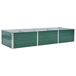 vidaXL Lit surélevé de jardin Acier galvanisé 240x80x45 cm Vert