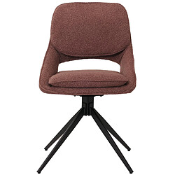 Avis Mendler Lot de 2 chaises de salle à manger HWC-N73, chaise de cuisine, pivotante Auto-Return, tissu/textile Boucle (540g/m²) Oeko-Tex ~ marron