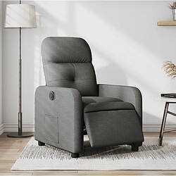 Maison Chic Fauteuil Relax pour salon, Fauteuil inclinable électrique Gris foncé Tissu -GKD50290