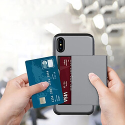 Wewoo Coque renforcée or pour iPhone X TPU + PC Dropproof étui de protection arrière avec fente carte