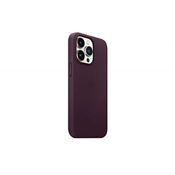 Coque en cuir Apple avec MagSafe pour iPhone 13 Pro Cerise noire