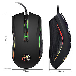 Avis Universal Souris de jeu professionnel optique de haute qualité souris de souris câblées 3200dpi 7 boutons 7 couleurs LED rétro-éclairées et