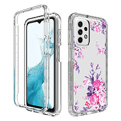 Coque en TPU antichoc, transparent pour votre Samsung Galaxy A23 5G - fleur