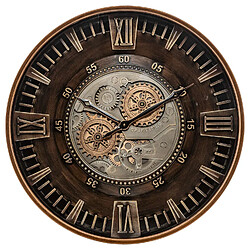 Atmosphera, Createur D'Interieur Horloge avec mécanisme en métal - Diam 59 cm - Marron