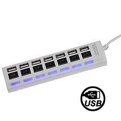 Wewoo Hub USB 2.0 7 ports Blanc