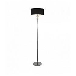 Searchlight Lampadaire new orleans 1 ampoule chrome avec abat-jour noir / intérieur argent