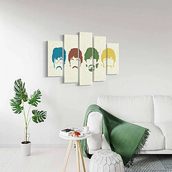 EPIKASA Impression sur Toile The Beatles, Multicouleur, Polyester, 100x3x60 cm