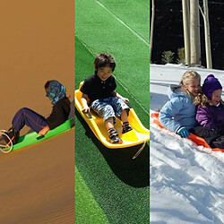 Snow Sled Outdoor Luge Grass Skiing Board Downhill Skating Toboggan Green