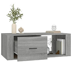 Maison Chic Tabls basse,Table Console pour salon Sonoma gris 100x50,5x35 cm Bois d'ingénierie -MN74180 pas cher