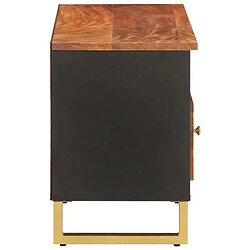 Acheter vidaXL Meuble TV marron et noir 100x33,5x46 cm bois massif de manguier