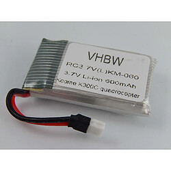 vhbw Li-Ion Batterie 600mAh (3.7V) pour drone, quadrirator Koome K300C Quadrocopter