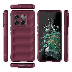 Htdmobiles Coque pour OnePlus 10T 5G - housse etui silicone gel fine + film ecran - ROUGE BORDEAUX