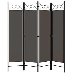 vidaXL Cloison de séparation 4 panneaux Anthracite 160 x 180 cm