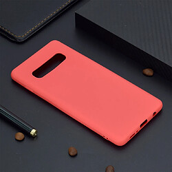 Wewoo Coque Souple TPU Candy Color pour Samsung Galaxy S10 rouge