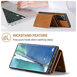 Dg.Ming Coque en TPU + PU avec béquille magnétique marron pour votre Samsung Galaxy Note20 Ultra