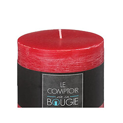 Atmosphera, Createur D'Interieur Bougie cylindrique Ø 10 x H 10 cm - rouge - Atmosphera