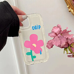 GUPBOO Étui pour iPhone12 Dripping fleurs littéraires niche étui pour téléphone portable fille douce