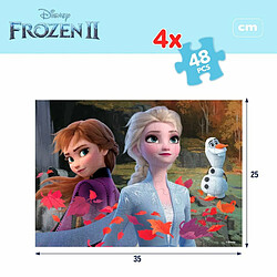 Puzzle Enfant Frozen Double face 4 en 1 48 Pièces 35 x 1,5 x 25 cm (6 Unités) pas cher