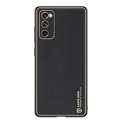 Dux Ducis Coque en TPU hybride de peau noir pour votre Samsung Galaxy S20 FE/S20 FE 5G