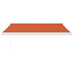 Avis Maison Chic Store banne | Auvent rétractable de porte | Marquise Brise-soleil orange et marron 3x2,5 m tissu et aluminium -GKD40379