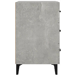 Acheter Maison Chic Table de chevet,Table de Nuit,Meuble de Rangement gris béton 40x40x66 cm bois d'ingénierie