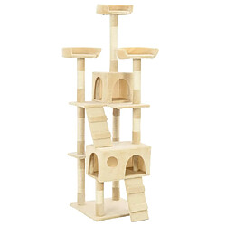 Arbre à chat avec griffoirs,niche pour chat en sisal 170 cm Beige -MN44733