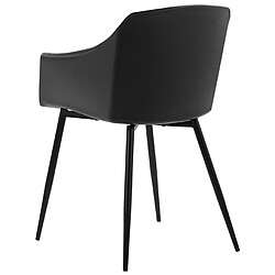 Beliani Chaise de salle à manger Set de 2 Noir FONDA pas cher