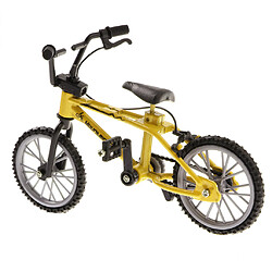 Acheter 1:24 mini alliage doigt vélo vélo moulé sous pression modèle bureau gadget jouet jaune # 2