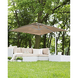 Beliani Parasol de jardin carré 250 x 250 cm beige sable MONZA