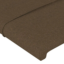 Acheter vidaXL Tête de lit avec oreilles Marron Foncé 103x16x78/88 cm Tissu