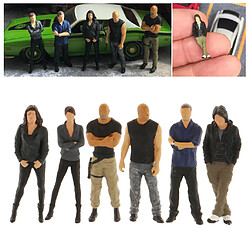 Acheter 6Pcs 1:64 Personnages Minuscule Figure Minuscule PVC Personnes Bâtiment Groupe Ferroviaire